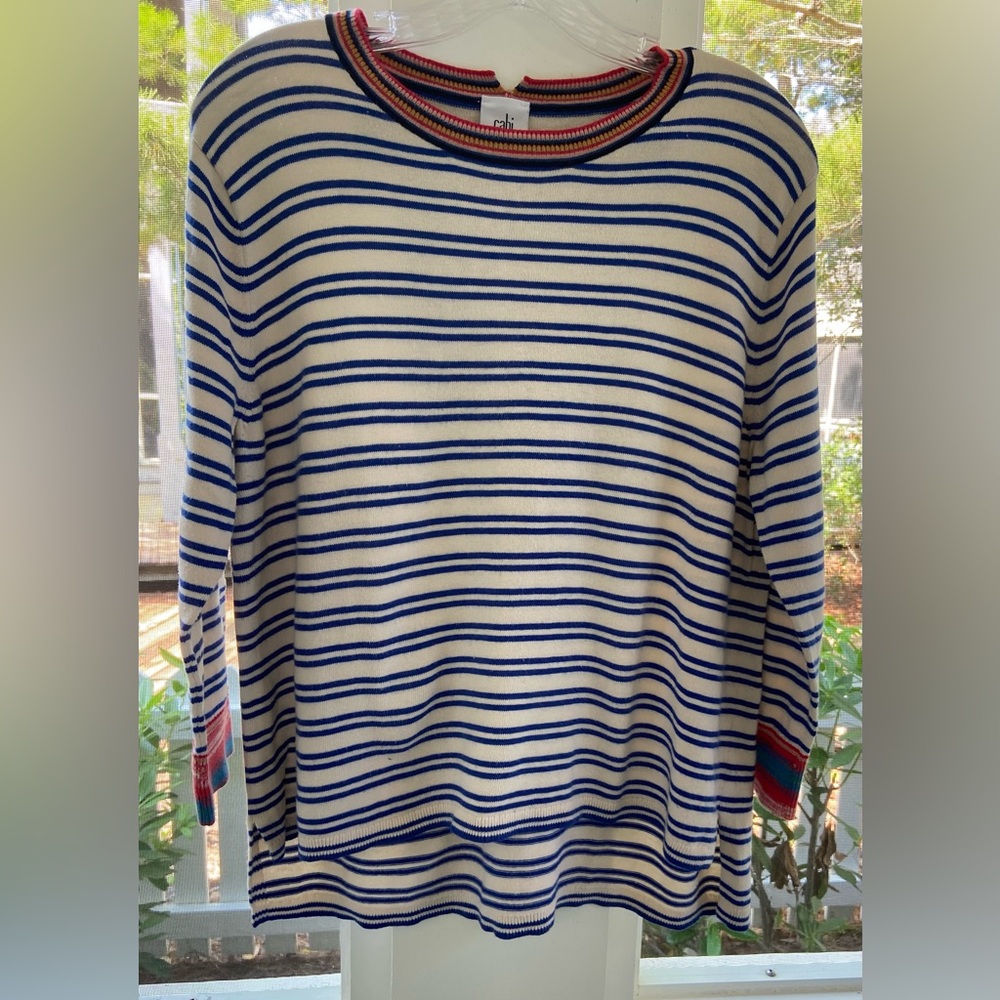 CAbi Multicolor Striped Knit Sweater